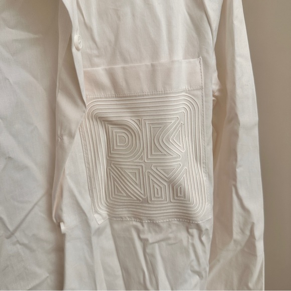 DKNY WHITE BUTTON DOWN SIZE S - Picture 3 of 5